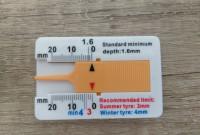 Šubler - mjerač dubine utora ripni na gumama, NOVO