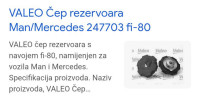 Valeo Čep Rezervoara Sa Ključem