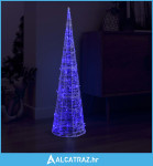 Akrilni ukrasni stožac s LED svjetlima plavi 120 cm - NOVO