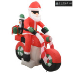 Djed Mraz na napuhavanje na motociklu LED IP44 160 cm - Model 3