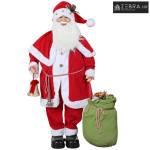 Figura Djeda Mraza, pokretna, sa zvučnim senzorom, smijehom i glazbom,