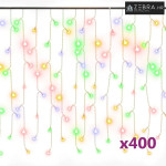 LED zavjesa sa sigama 10 m 400 LED šarene 8 funkcija - Šareni 400