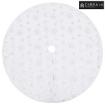 Luksuzna suknja za božićno drvce bijela 122 cm umjetno krzno - 122 cm