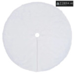Suknja za božićno drvce bijela 90 cm umjetno krzno - 90 cm