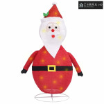Ukrasna božićna figura Djeda Mraza LED luksuzna tkanina 60 cm - 60 cm