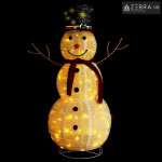 Ukrasna božićna figura snjegovića LED luksuzna tkanina 120 cm - 120 cm