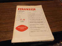 ČASOPIS FINANSIJE 7-8 1984.