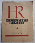 ČASOPIS "HRVATSKA REVIJA-BROJ 9 iz 1941. godine