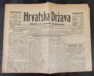 HRVATSKA DRŽAVA - NOVINE, STRANKA PRAVA A. STARČEVIĆ, ZAGREB 1918.g.