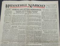 HRVATSKI NAROD - NDH PERIOD, STARE NOVINE 1943.g.