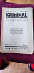 Kriminal, prvi broj  (Zagreb, 1931.)