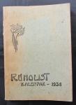 RUNOLIST / KALENDAR, Zagreb 1935.g.