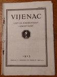 VIJENAC - list za književnost i umjetnost 1925./Knjiga IV. = Broj 7-8