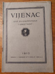VIJENAC - list za književnost i umjetnost 1925./Knjiga V. = Broj 1 i 2