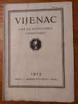 VIJENAC - list za književnost i umjetnost 1925. / Knjiga V. = Broj 11