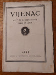 VIJENAC - list za književnost i umjetnost 1925. / Knjiga V. = Broj 11