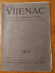 VIJENAC - list za zabavu i pouku 1923. / God. I. = Broj 11.