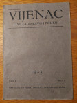 VIJENAC - list za zabavu i pouku 1923. / God. I. = Broj 7.