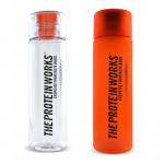 TPW Water Bottle 600 ml (bidon, boca za vodu) - prozirna/narančasta