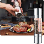 Prilika -30%!  NOVO!  2u1 moderan INOX mlinac za papar sol začine 20cm