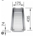 BLANCO kadica Colander 175x435X73 mm