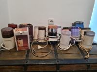 Kolekcija starih električnih mlinova za kavu