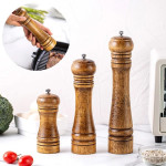 NOVO Kvalitetan ručni mlinac od hrastovine za papar, sol i začine