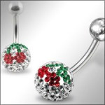 Pirsing za pupak akcija 72 komada od Swarovski kristala , Pirs