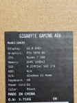 Laptop GIGABYTE A16