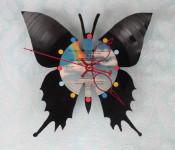 UNIKATNI ZIDNI SAT LEPTIRI