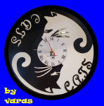 UNIKATNI ZIDNI SAT MAČAK MAČKA JIN I JANG