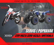 SERVIS I POPRAVAK SVIH QUAD VOZILA I MOTOCIKLA