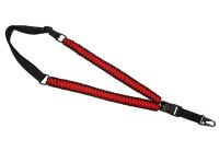 1 Point Paracord Sling - Quick Detach - Black / Red