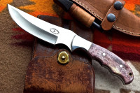 Nož CFK SKINNER CAMEL BONE D2 CUSTOM-USA