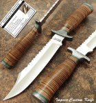 Nož IMPACT CUTLERY BOWIE D2-STACKED LEATHER-UK