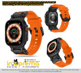 REMEN ZA APPLE WATCH 44 45 46 49 MM TECH DELTA PRO NARANČASTO CRNI