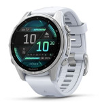Pametni sat GARMIN fenix 8, 43 mm AMOLED Silver, Whitestone remen, 010