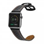 TECH-PROTECT LEATHER crna kožna narukvica za Apple Watch 2/3/4/5/6/SE
