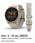 Ženski Garmin Fenix 8-43mm, Amoled