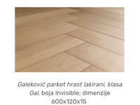 Galeković parket Hrast, boja INVISIBLE, klasa I (Gal) NOVO ZAPAKIRANO