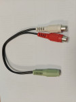 Audio kabel 3,5 mm, ženski stereo adapter