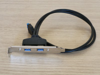 2 Port USB3.0 Rear Panel Cable Adapter