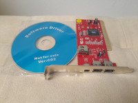 3xFIREWIRE + 1mini FIREWIRE VIA VT6306 PCI ADAPTER KARTICA,novo!