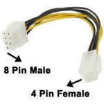Adapter P4 - ATX 4 Pin (M) na 8 Pin (Ž) za matične ploče