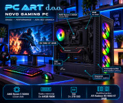 NOVO GAMING PC, AMD Ryzen 5 5600X, SSD, RAM, 9060 XT 16GB