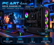 NOVO GAMING PC, AMD Ryzen 5 5600X, SSD, RAM, RX 7600 8GB