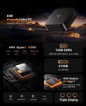 Mini stolno računalo - NiPoGi E3B Mini PC AMD Ryzen 7