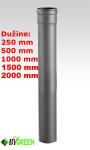 Dimovodna crna cijev fi80 -1500 mm za peći na pelete debljine 1,5mm