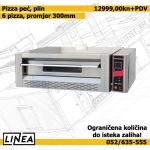 Pizza peć, plin - jednoetažna - 6 pizza fi 300mm, 12999 kn + PDV