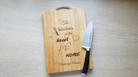 Personalizirana daska za rezanje od bambusa, The kitchen is the heart